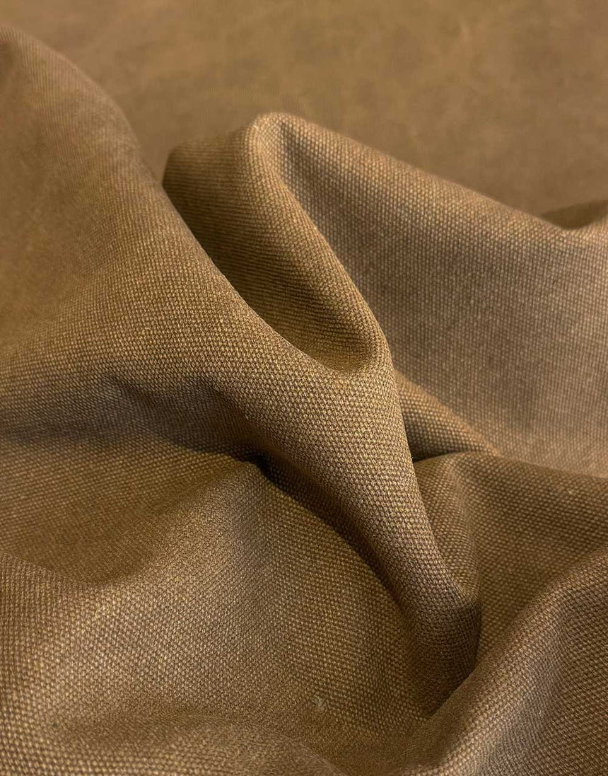 Golden Tobacco Heavy Canvas Fabric, Light & Lush