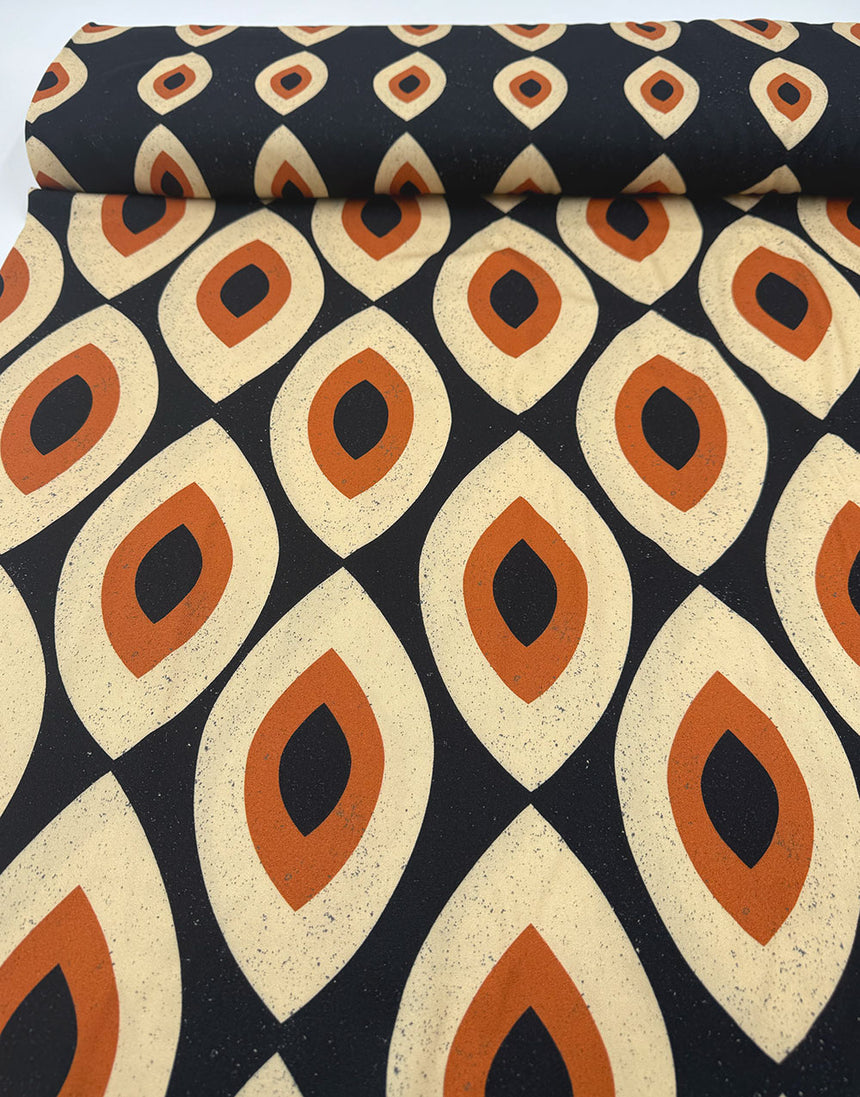 Cognac Mirage Light & Lush Viscose Fabric