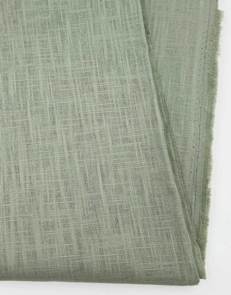 Remnant 1.4m - Mist Green Washed Linen-Handle Fabric