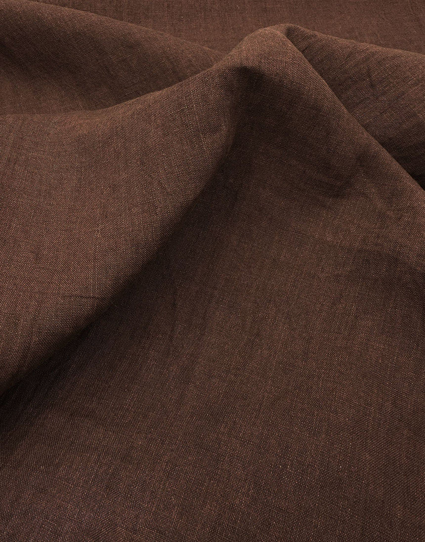 Sorrento Washed Linen Fabric, Fudge