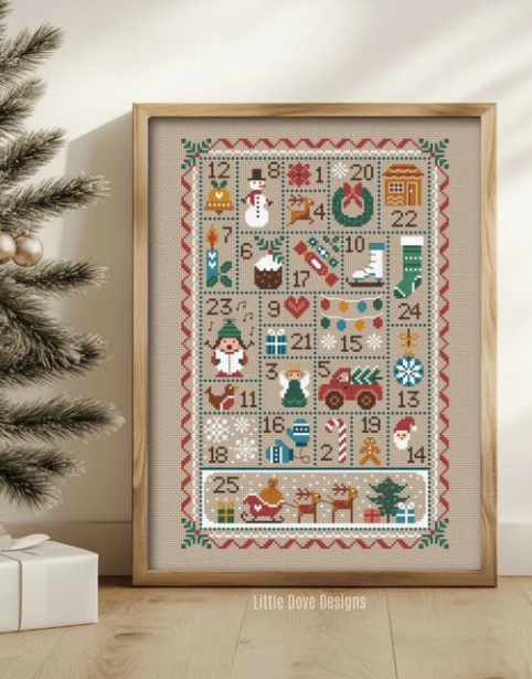 Little Dove's Advent Cross Stitch Kit, Little Dove Designs