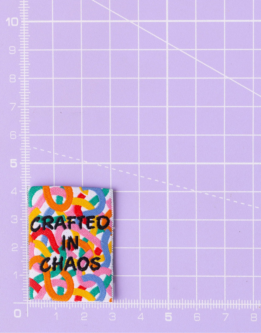 Crafted in Chaos, Woven Sewing Labels - Pack of 6