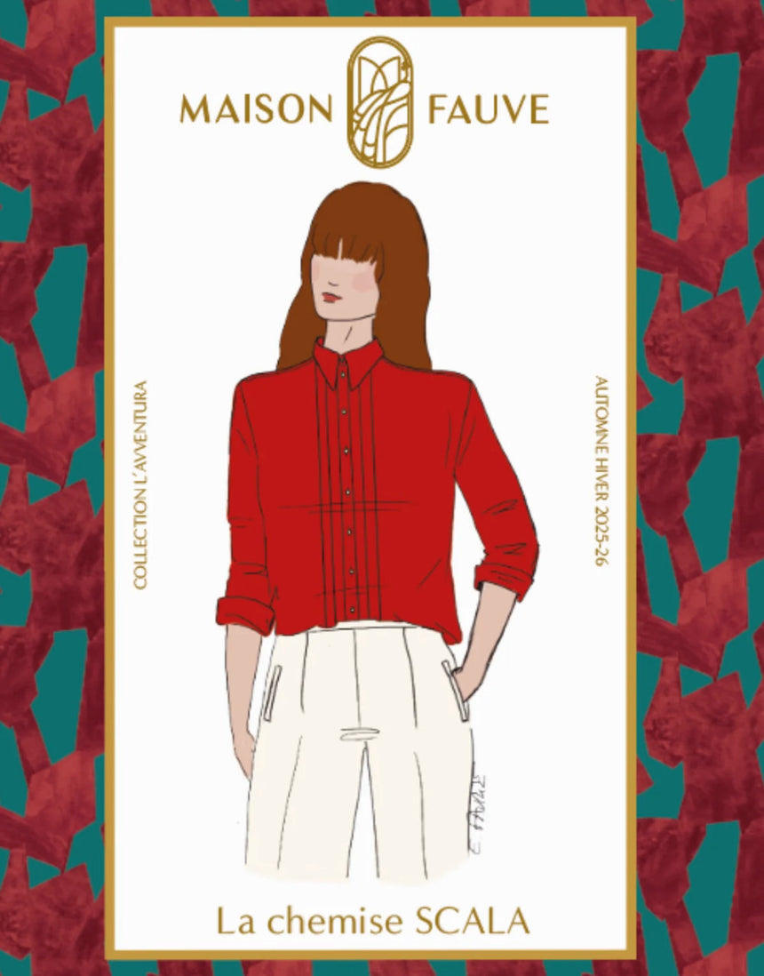 Scala Shirt Paper Sewing Pattern, Maison Fauve