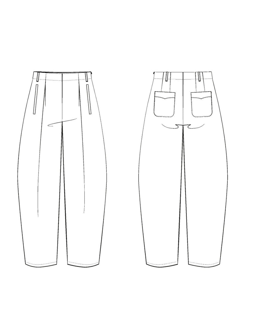 Andrea Trousers Paper Sewing Pattern, Maison Fauve