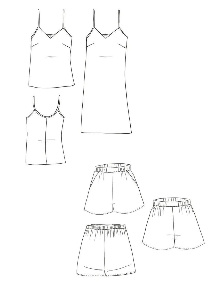 Blush Songe Pyjamas Paper Sewing Pattern, Maison Fauve