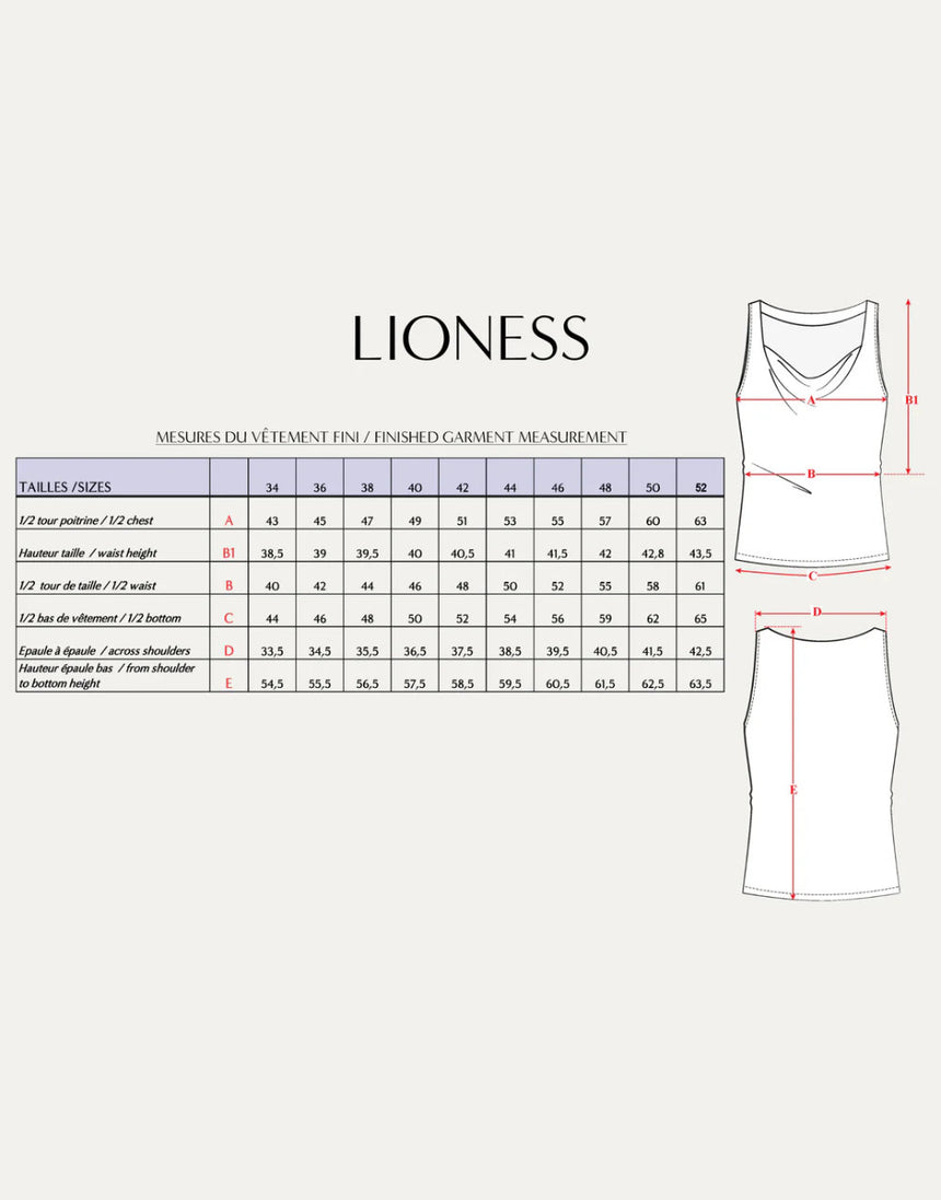 Le Top Lioness Paper Sewing Pattern, Maison Fauve