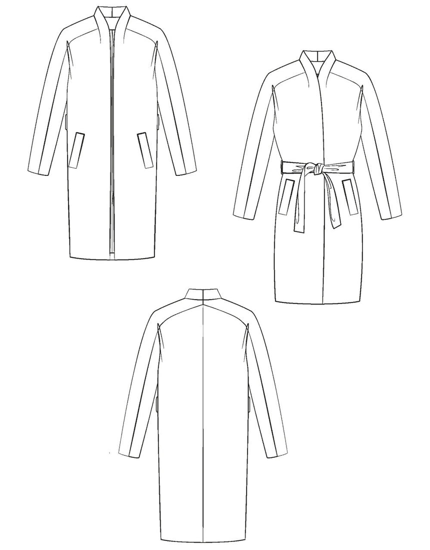 Marcello Coat Paper Sewing Pattern, Maison Fauve