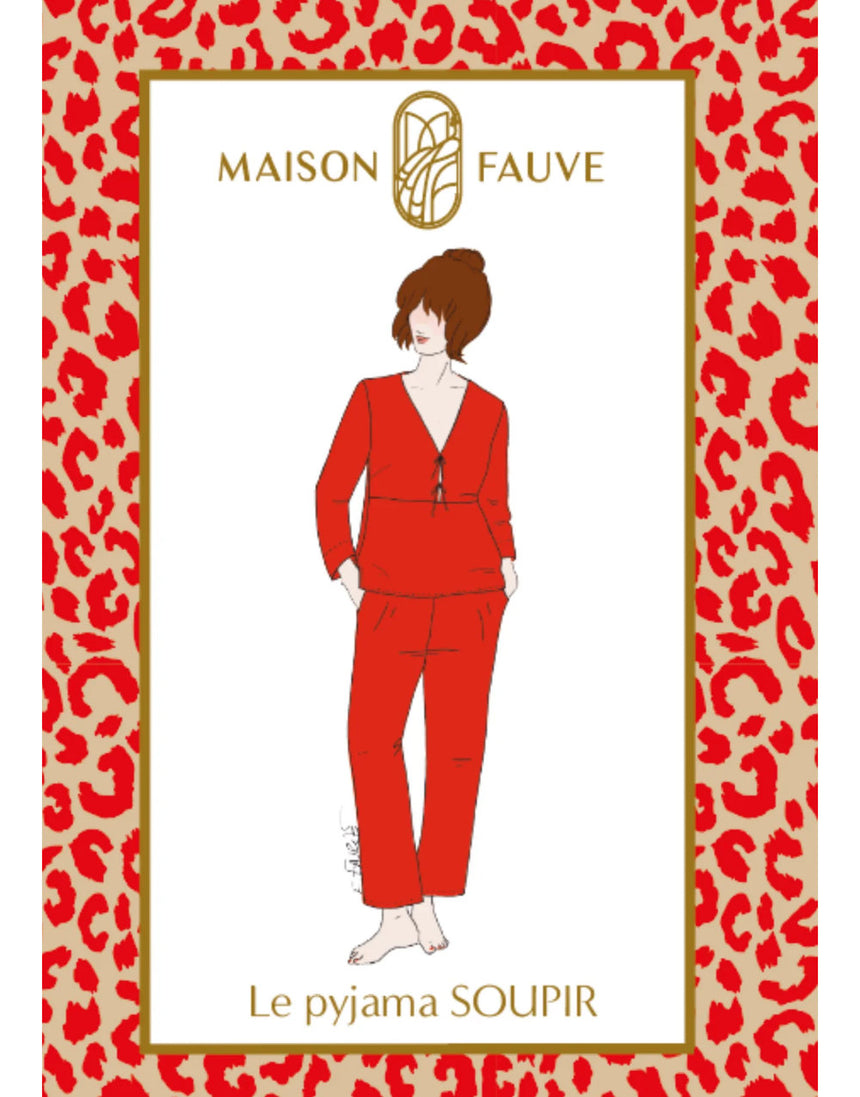 Soupir Pyjamas Paper Sewing Pattern, Maison Fauve