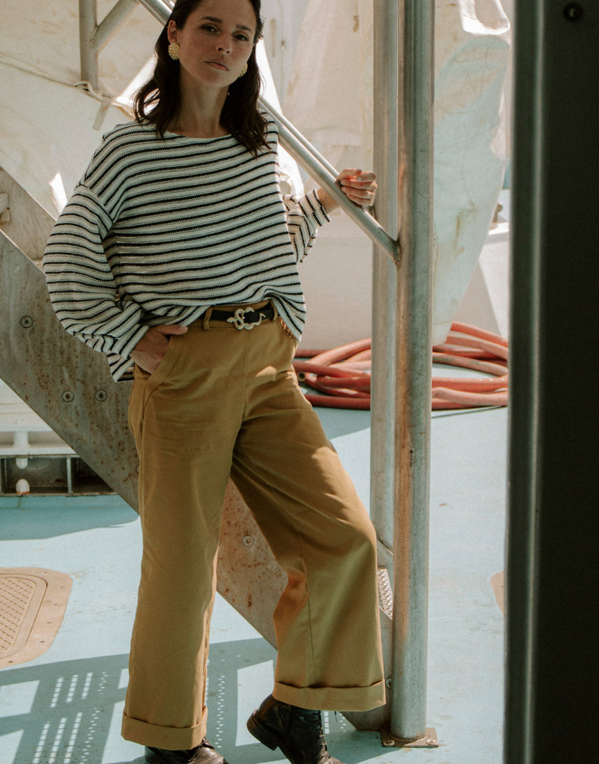 Ochre Gabardine Récif Trouser Making Kit, Maison Fauve