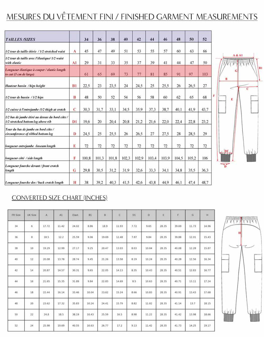 Sasha Jogging Bottoms Paper Sewing Pattern, Maison Fauve