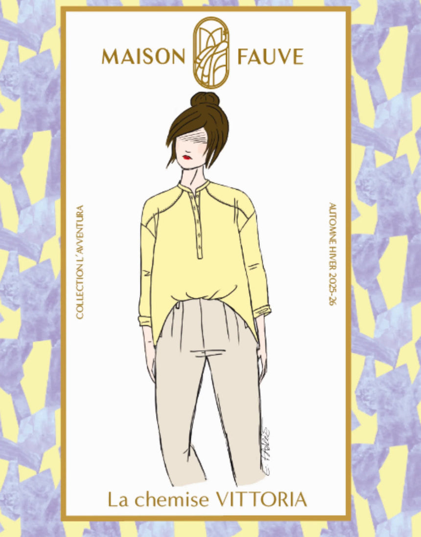 Vittoria Shirt Paper Sewing Pattern, Maison Fauve