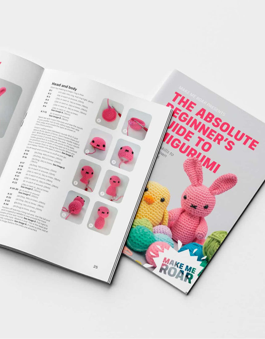 The Absolute Beginner's Guide to Crochet Amigurumi Pattern Book, Make Me Roar