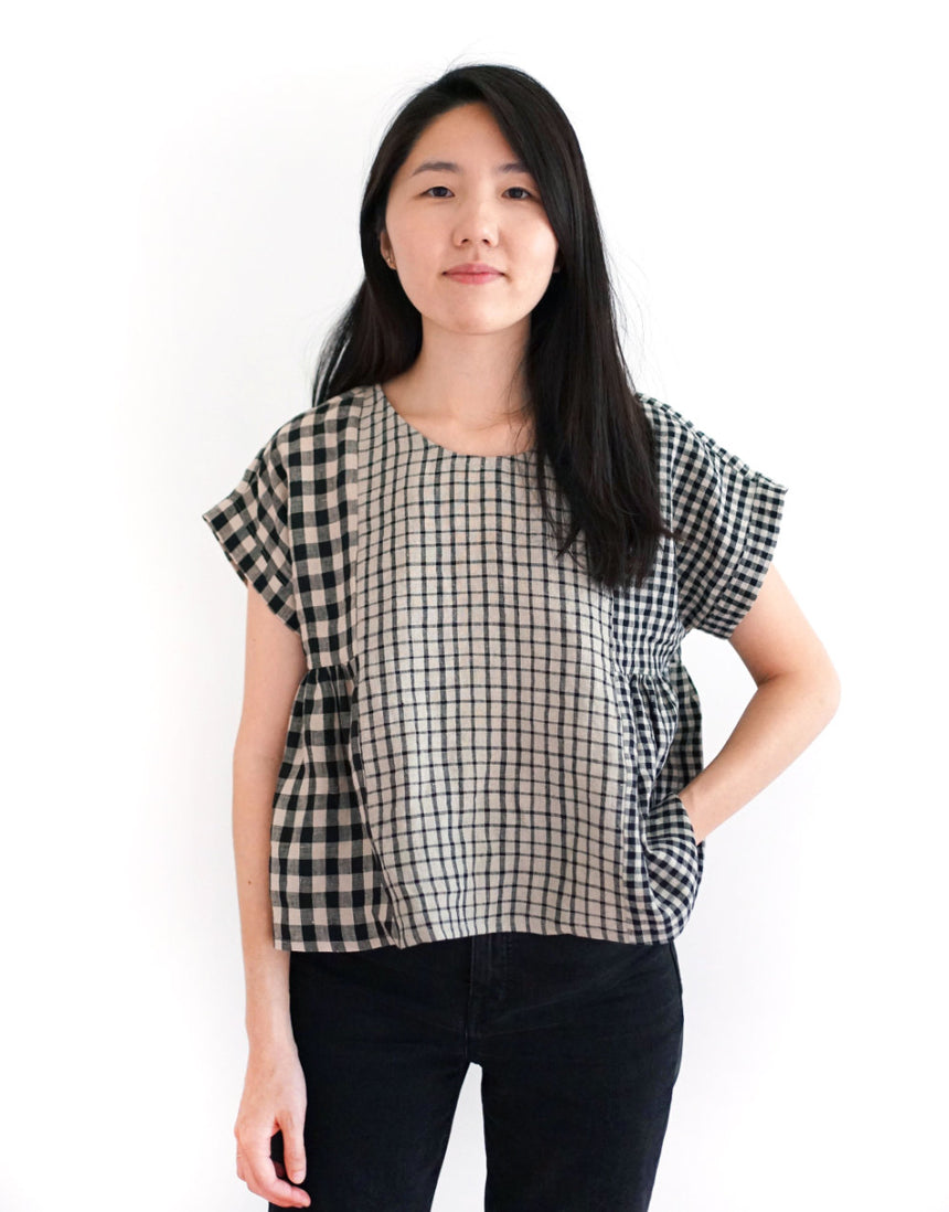 Collage Gather Top PDF Immediate Download Sewing Pattern, Matchy Matchy Sewing Club