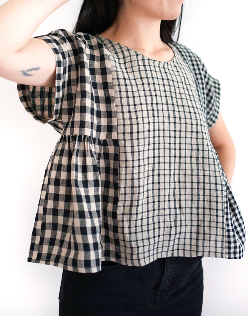 Collage Gather Top PDF Immediate Download Sewing Pattern, Matchy Matchy Sewing Club