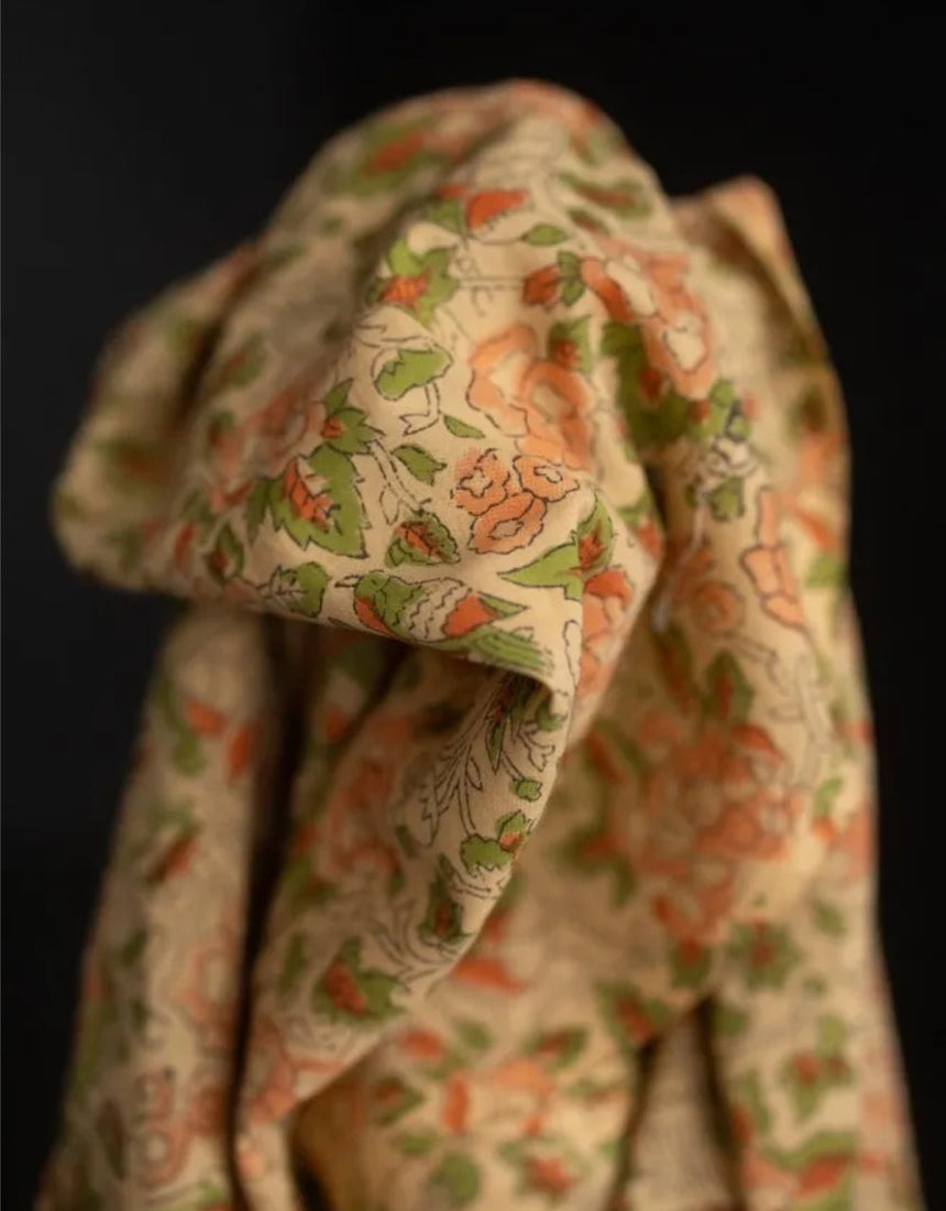 Fairytale Indian Block Printed Cotton Fabric