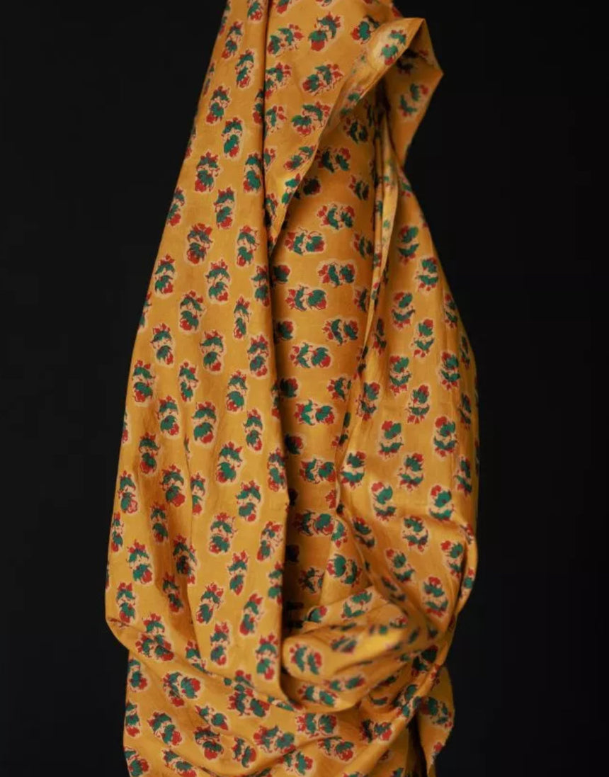 Jardin Goldie Indian Block Print Cotton Fabric