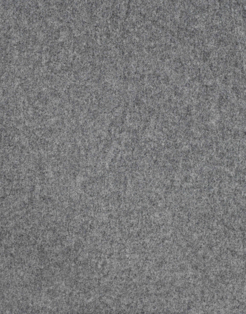 Mid Grey Melange 100% Merino Wool Fleece Fabric