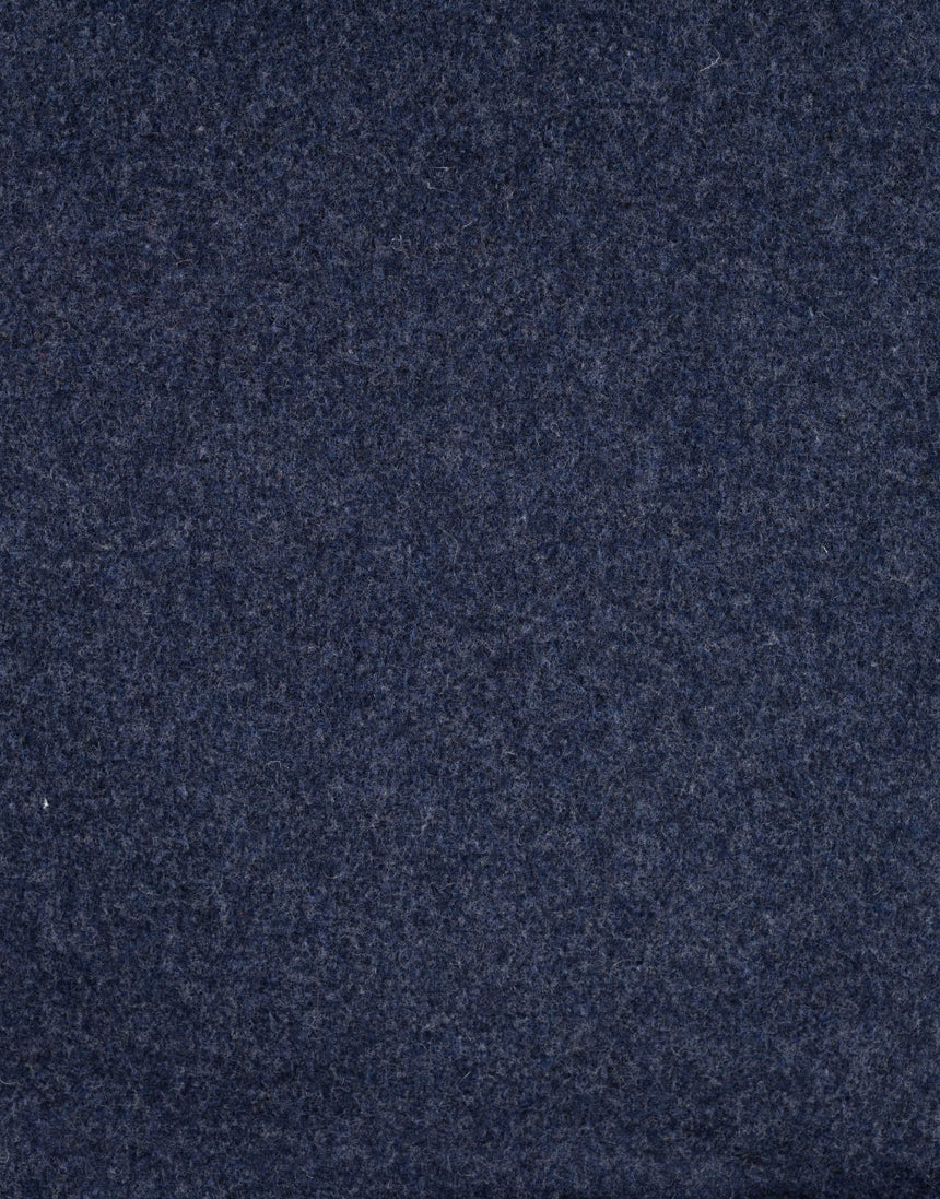 Navy Melange 100% Merino Wool Fleece Fabric