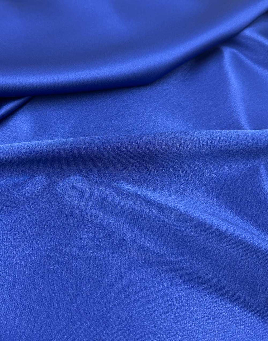 Italian Micro Silk Satin Fabric,  Royal Blue