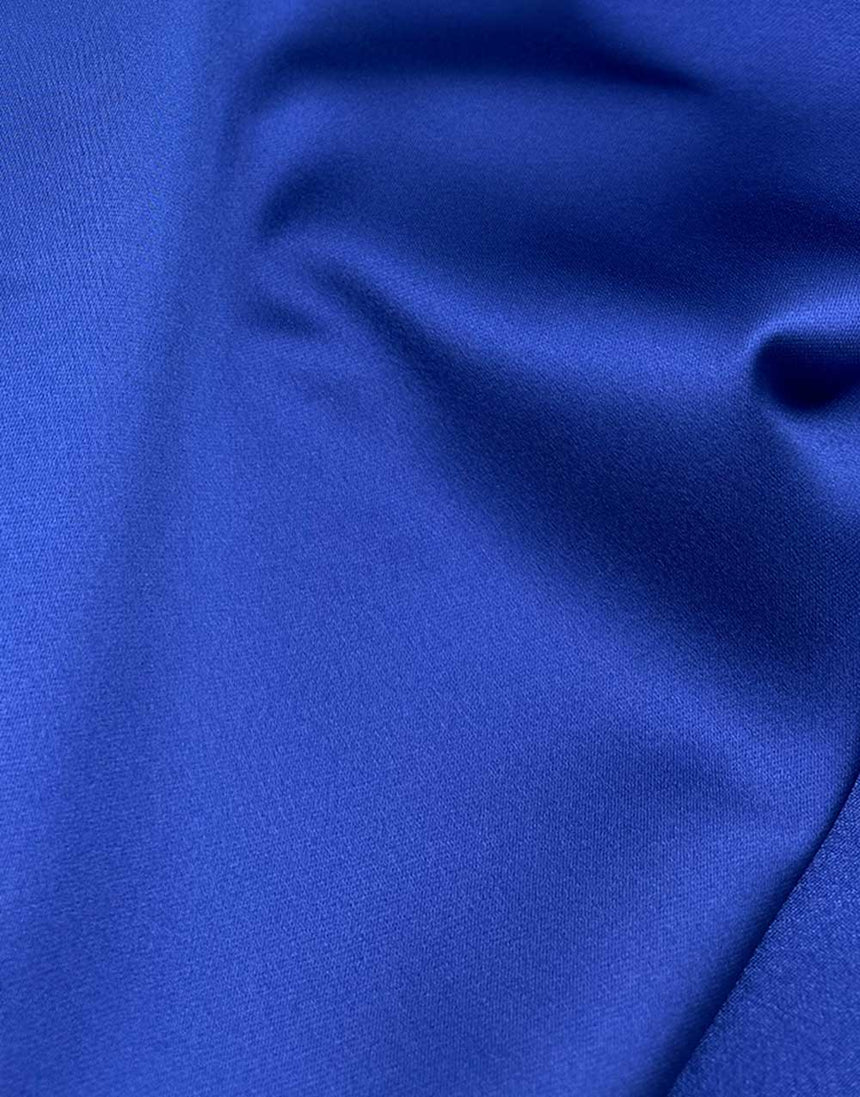 Italian Micro Silk Satin Fabric,  Royal Blue