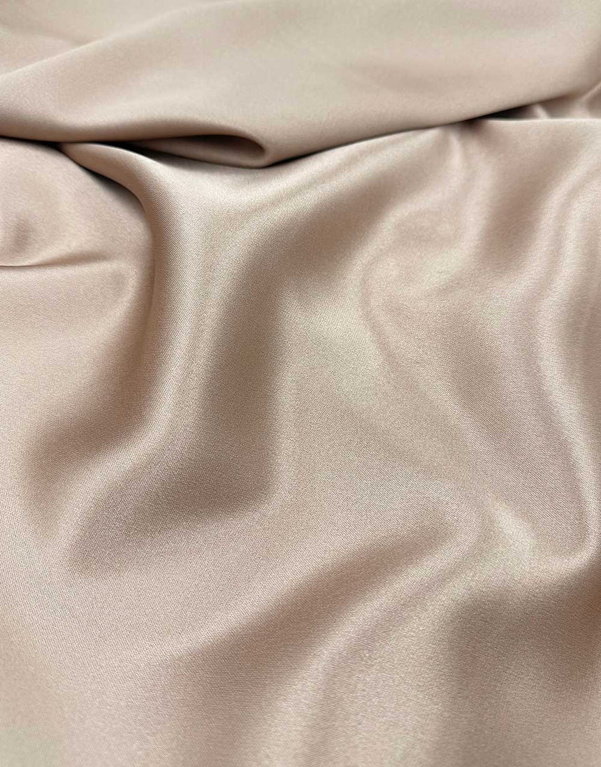 Italian Micro Silk Satin Fabric,  Nude Beige