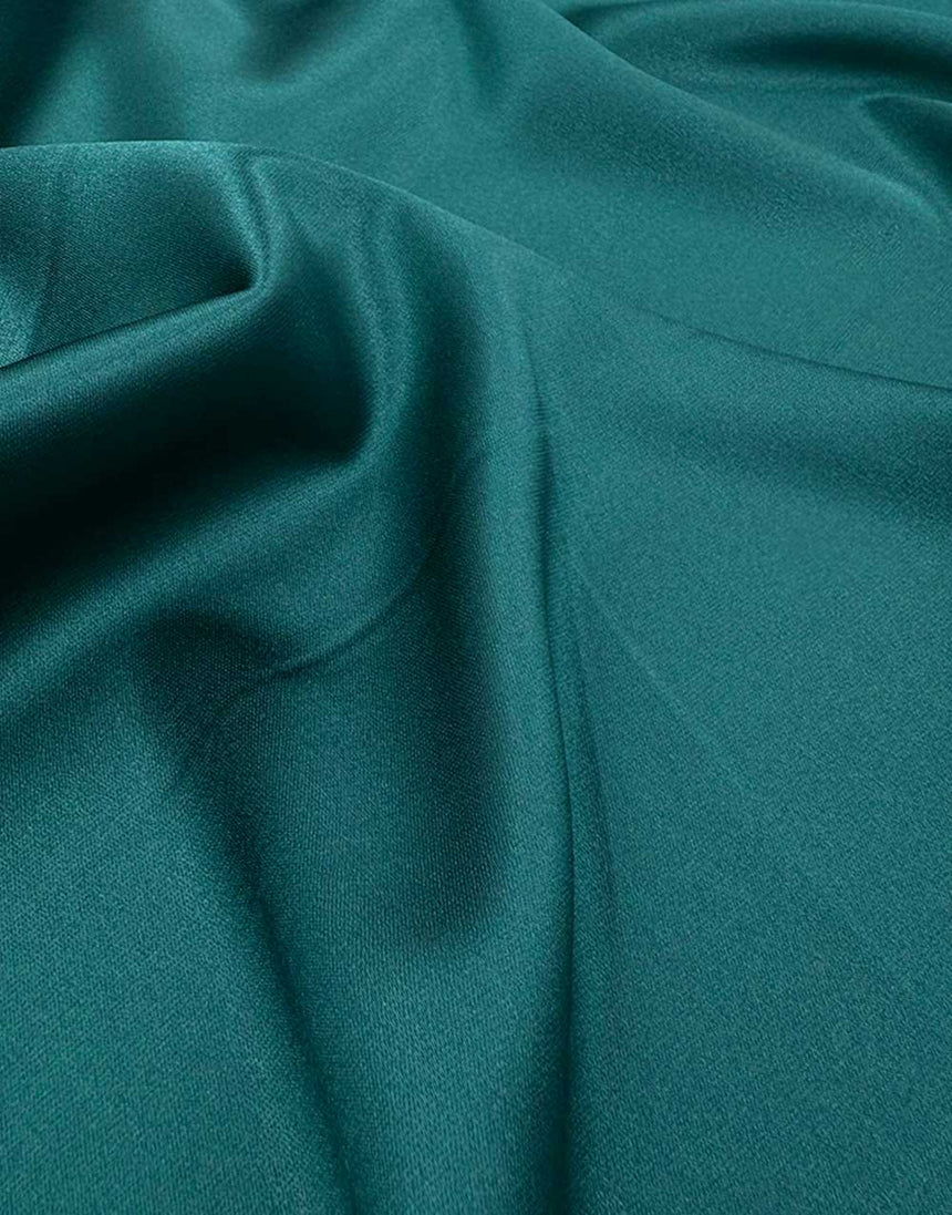 Italian Micro Silk Satin Fabric, Tealstone