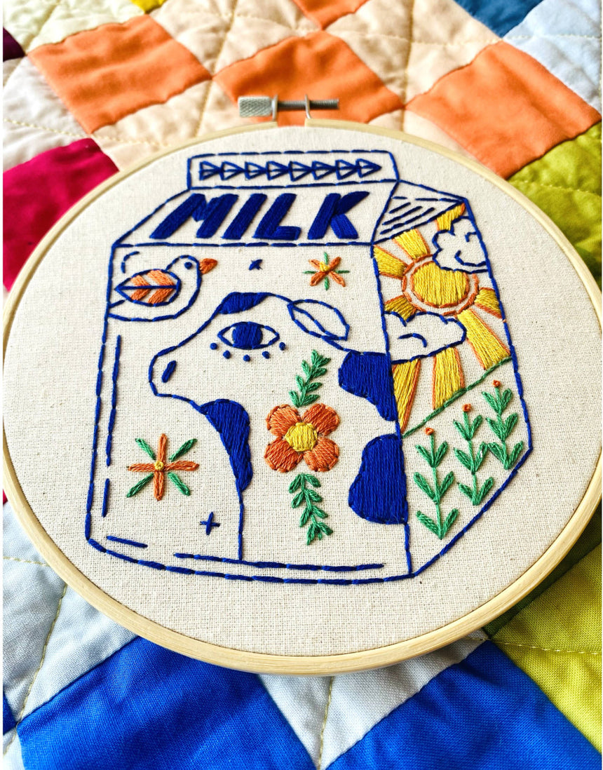 Milk Carton Embroidery Kit, Hook Line & Tinker