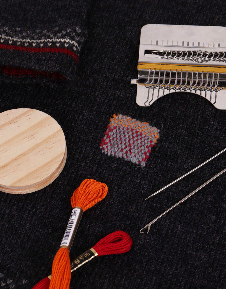 Mini Mending Weaving Loom