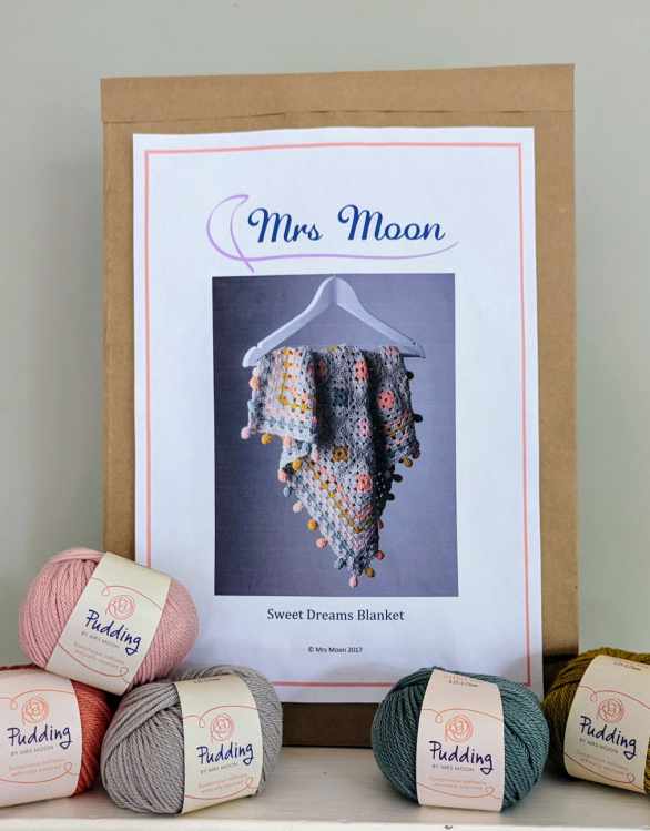 Sweet Dreams Baby Blanket Crochet Kit, Mrs Moon