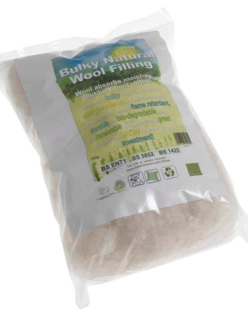 Natural Wool Toy Filling Stuffing, 100g