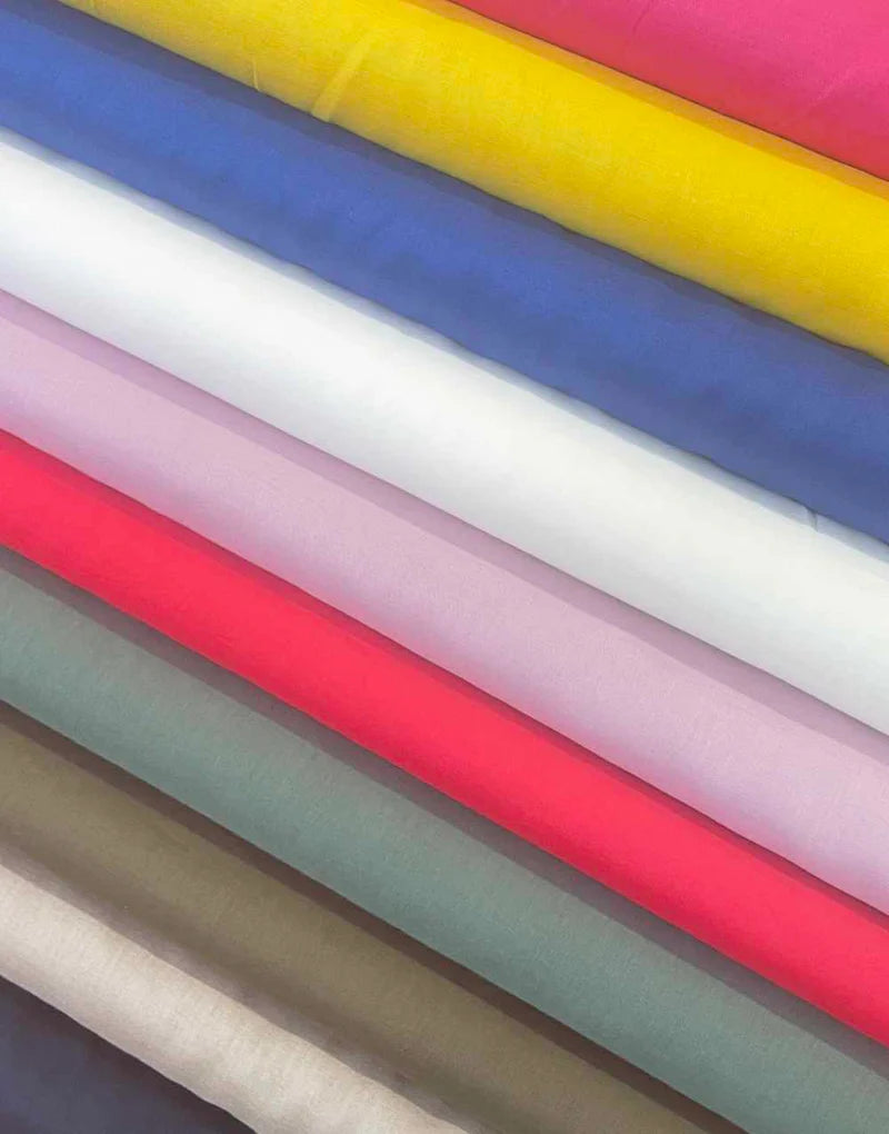 Remnant 80cm - Light Blue Organic Cotton Voile Fabric