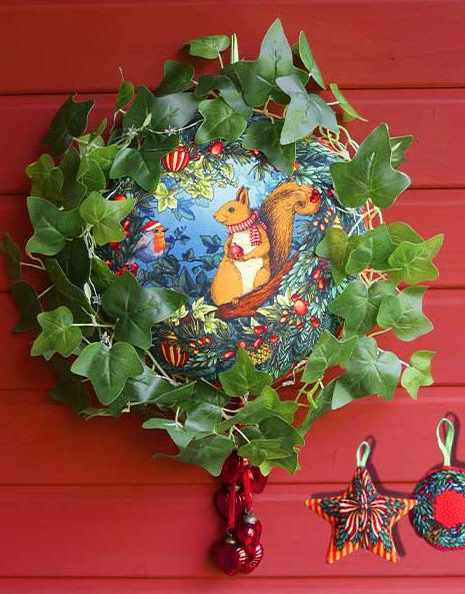 Christmas Velvet Wreath & Decorations Sewing Kit, Odile Bailloeul