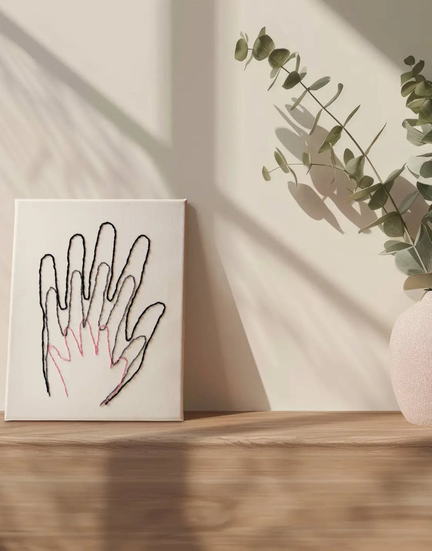 Our Hands Stitch Canvas Wall Art, Pikkii