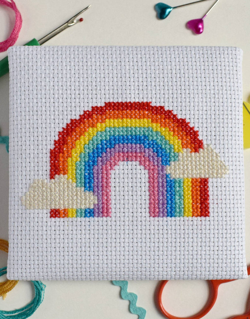 Over the Rainbow Mini Cross Stitch Kit, The Make Arcade