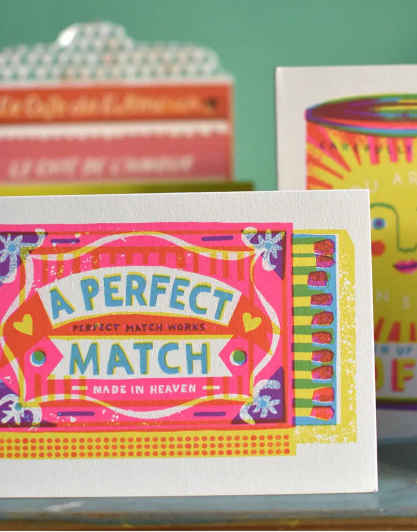 A Perfect Match Greeting Card, Printed Peanut