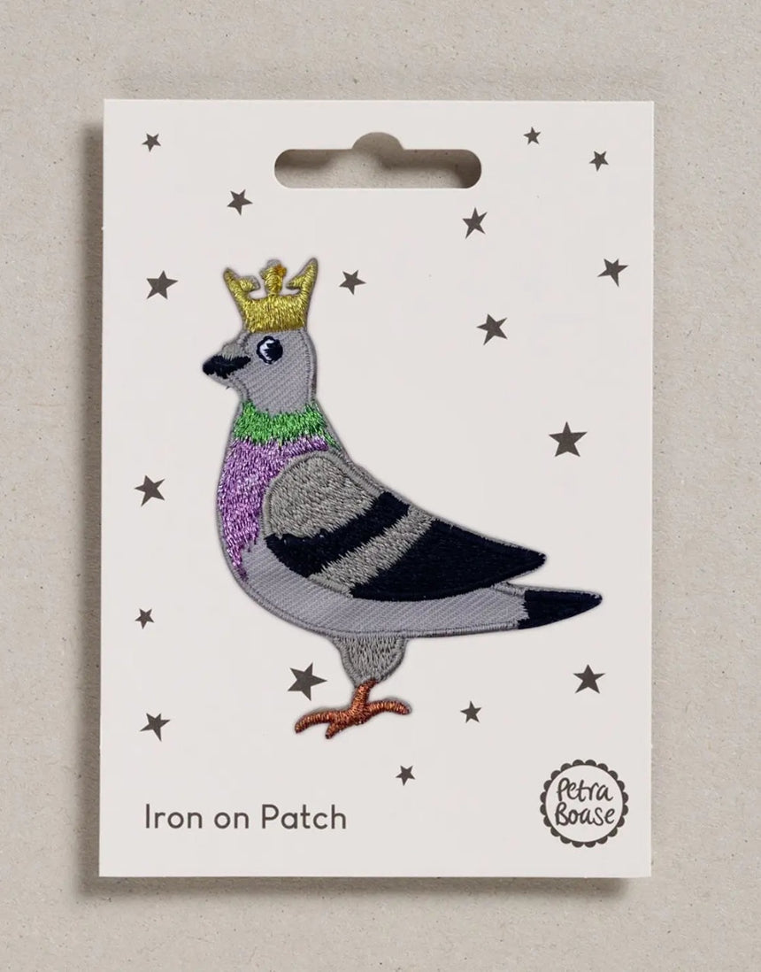 Pigeon Iron on Patch, Petra Boase