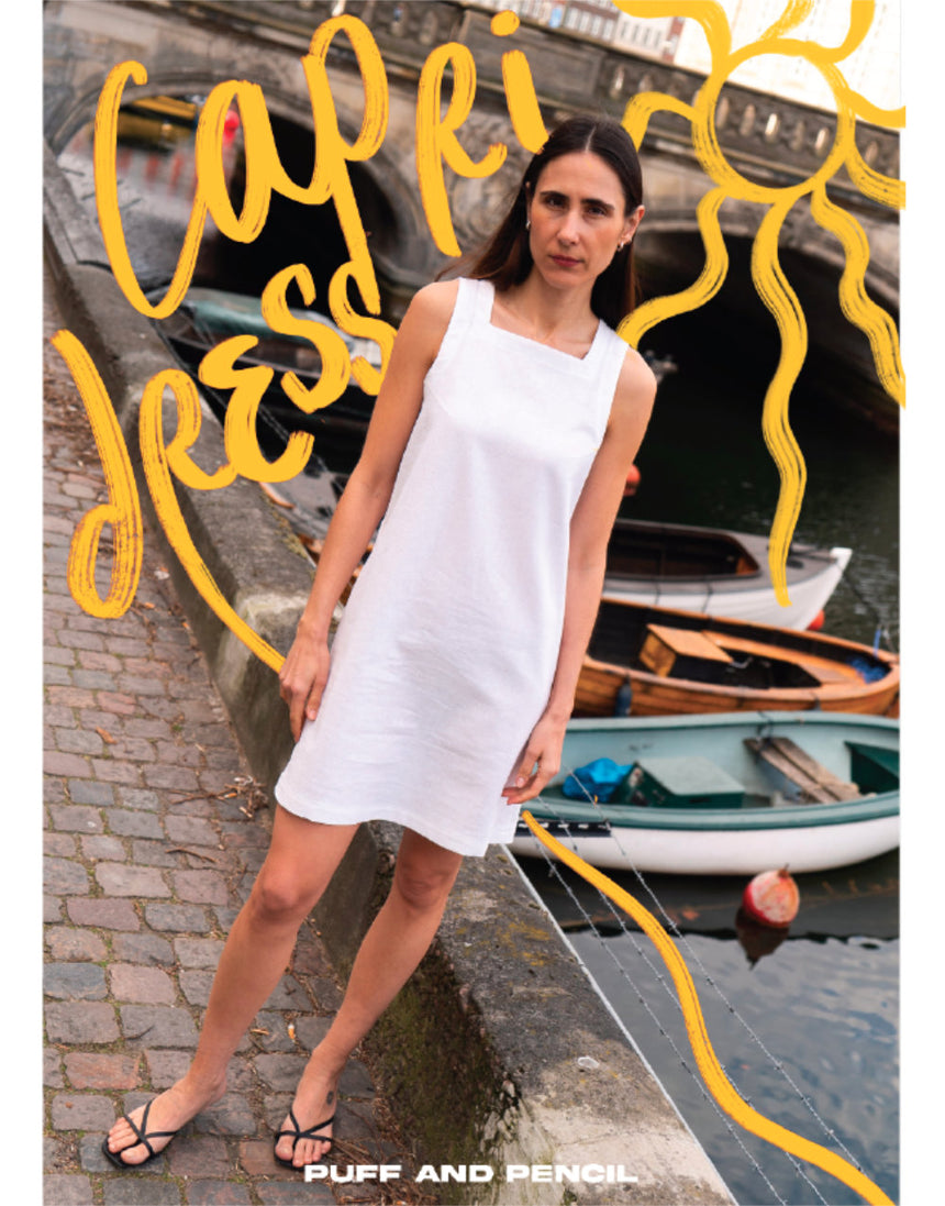 Capri Dress Sewing Pattern, Puff & Pencil