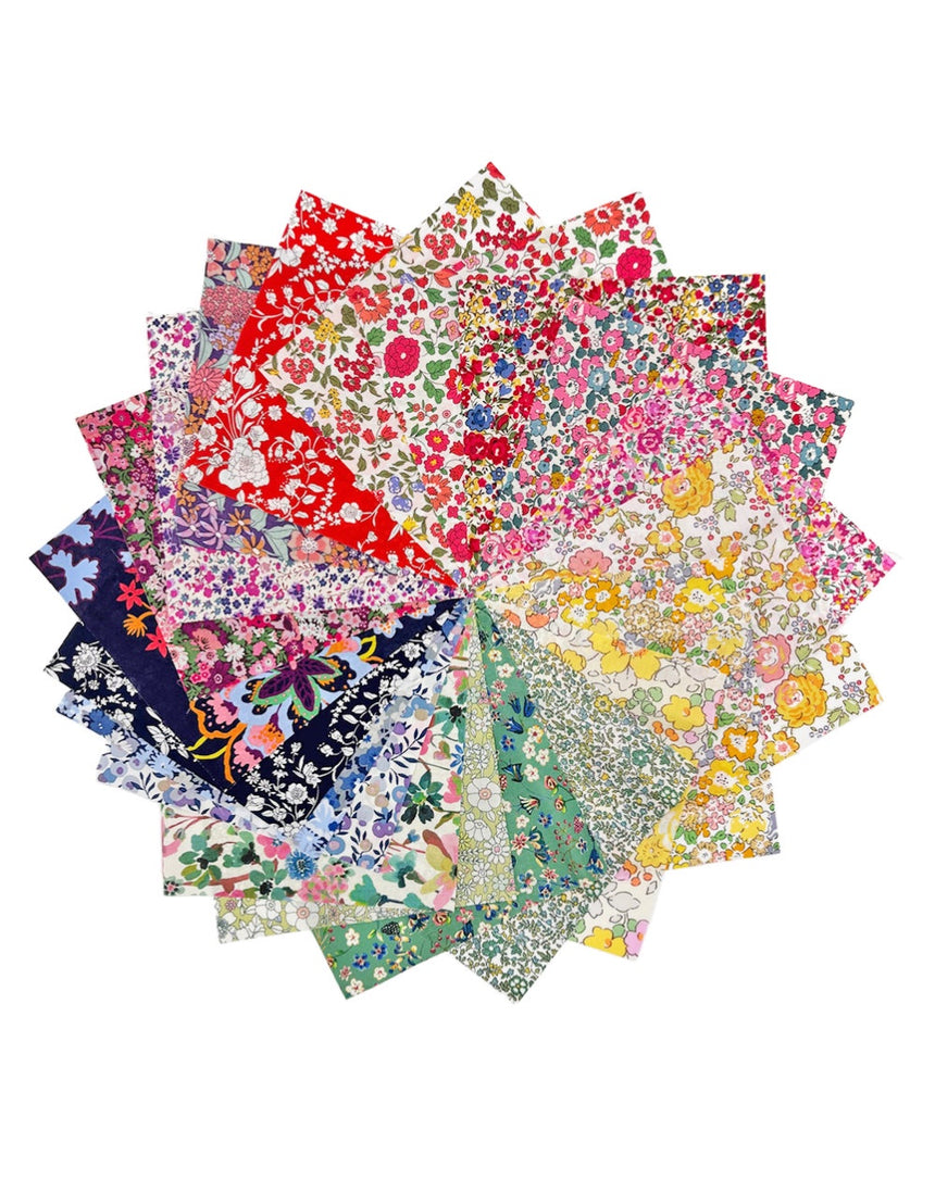 Rainbow Liberty Tana Lawn 5″ Charm Squares, 20 Pieces, Alice Caroline