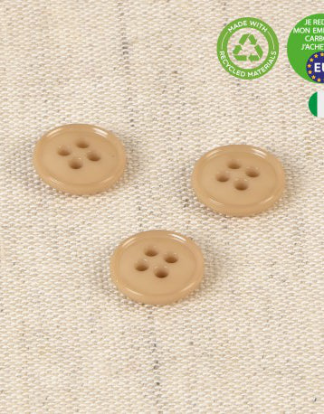 Recycled 4-Hole Coloured Buttons, 11mm