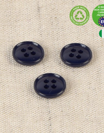 Recycled 4-Hole Coloured Buttons, 11mm