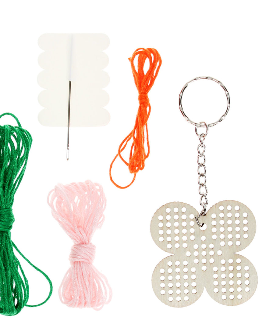 Stitch Your Own Wooden Keyring, Daisy