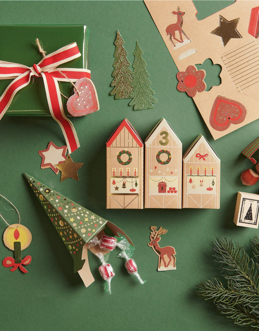 Nordic Advent Calendar Craft Kit, 24 Houses & Trees