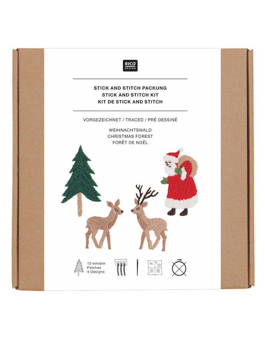 Christmas Forest Stick and Stitch Embroidery Kit, Rico Design