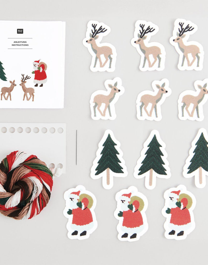 Christmas Forest Stick and Stitch Embroidery Kit, Rico Design