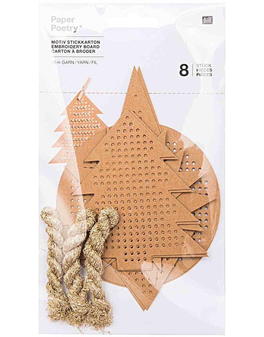 Christmas Stitchable Gift Tags with Metallic Yarn