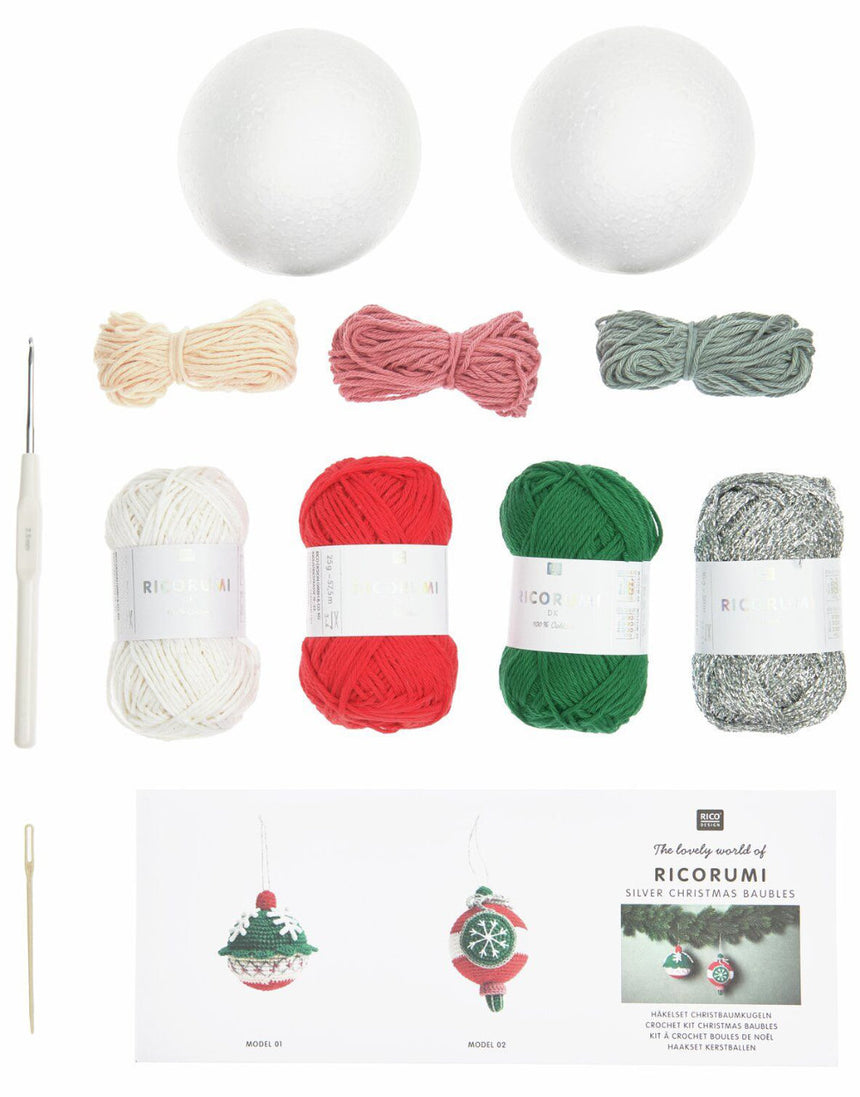 Christmas Tree Baubles (Set of 2) Ricorumi Crochet Kit