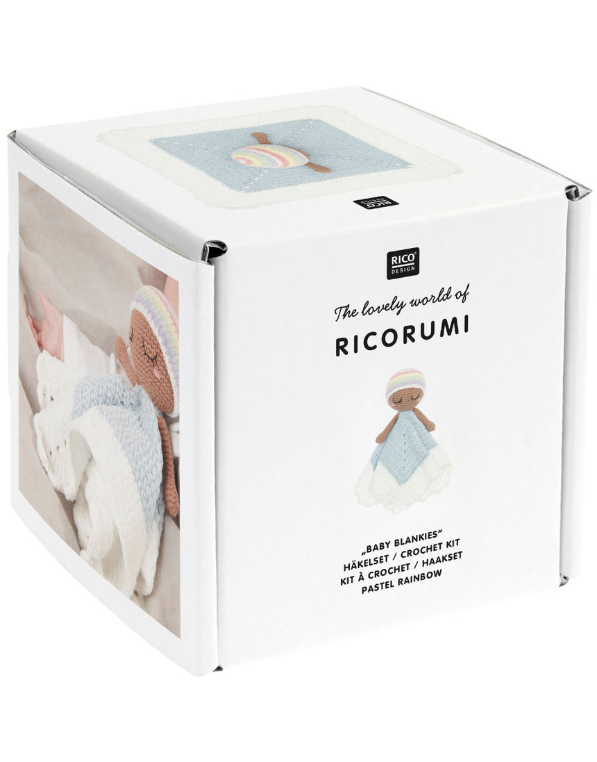 Pastel Rainbow Baby Blankie Ricorumi Crochet Kit