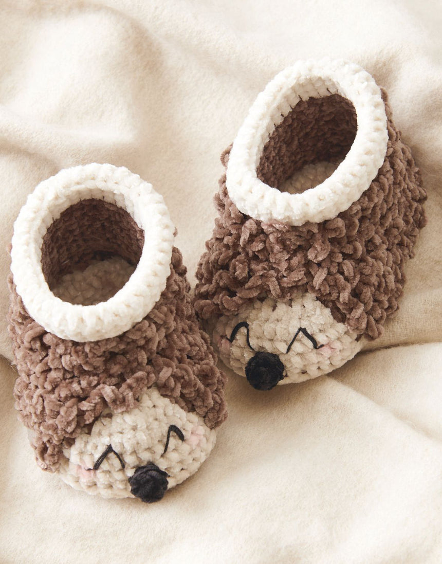 Hedgehog Baby Booties Ricorumi Crochet Kit
