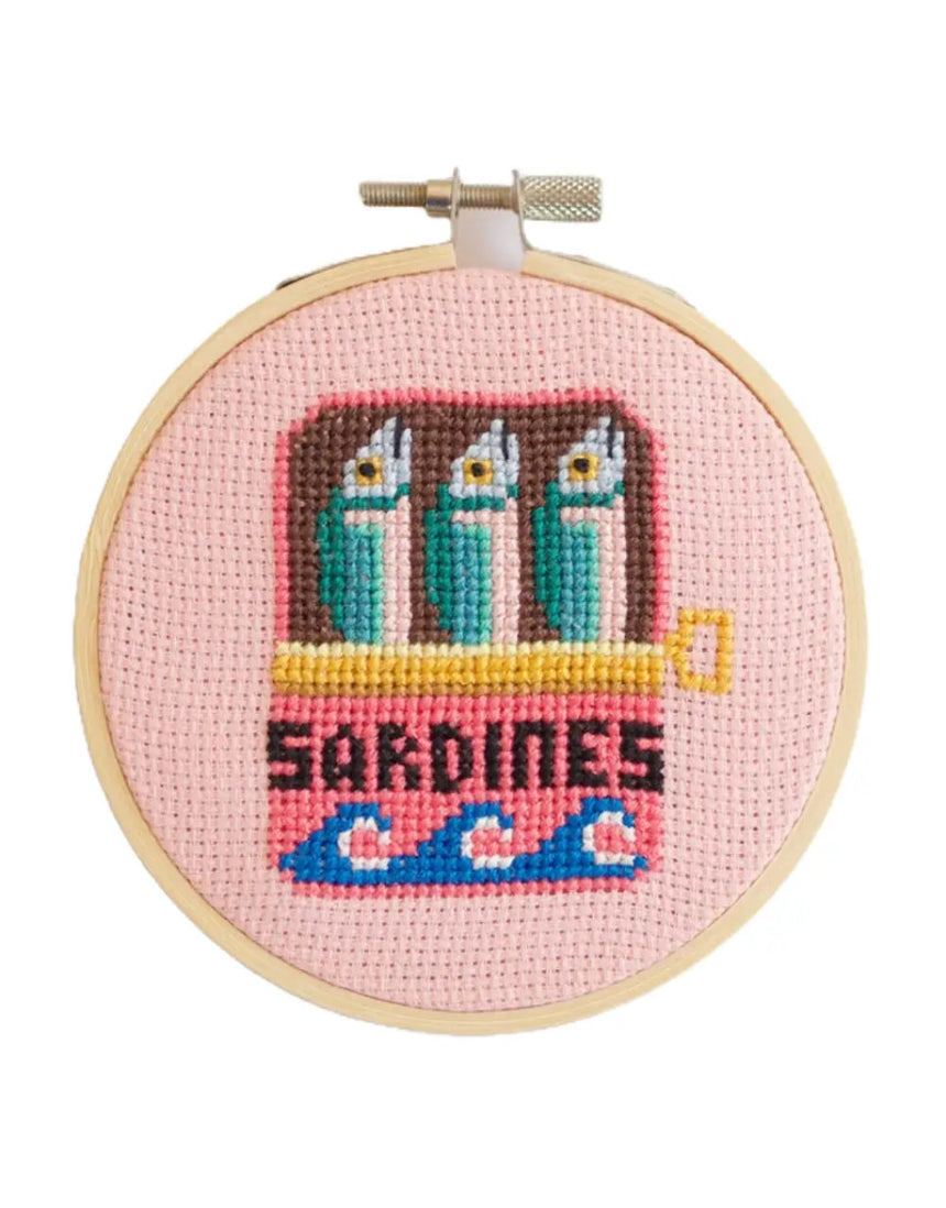 Sardines Cross Stitch Kit, Cotton Clara
