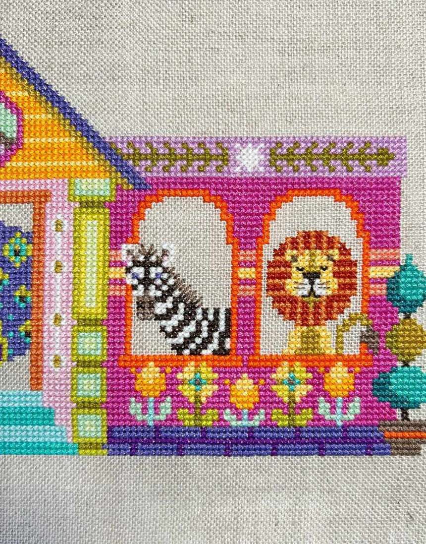 The Animal House Counted Cross Stitch Sampler Pattern, Satsuma Street